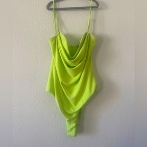 Zara lime green bodysuit size small